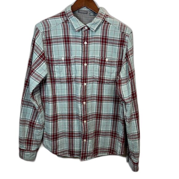 Toad & Co Dually Plaid Button Shirt Men's Size Medium Organic Cotton Granola - Picture 1 of 12